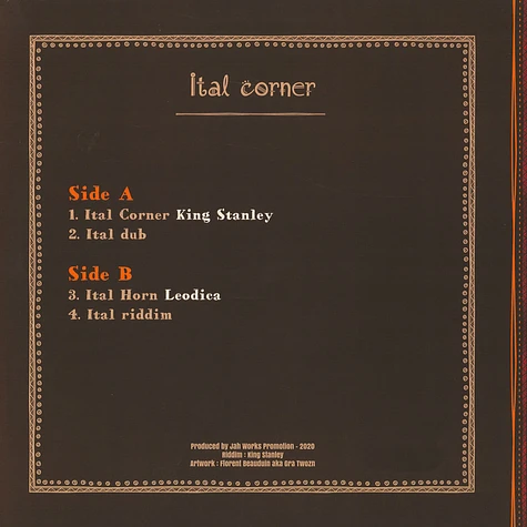 King Stanley / Leodica - Ital Corner, Dub / Ital Horn, Riddim
