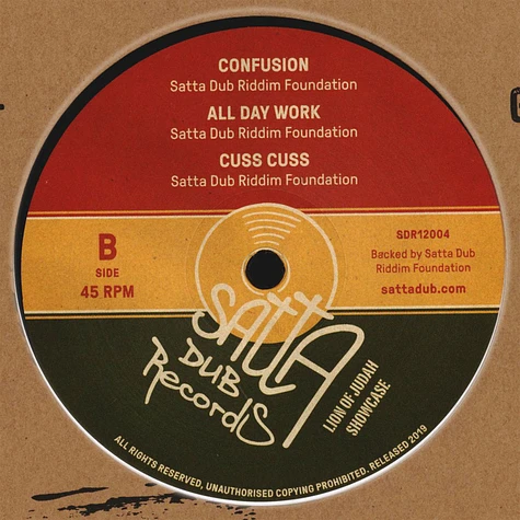 Pacey / Satta Dub Riddim Foundation - Lion Of Judah, Love's Divine, Running / Confusion, All Day Work, Cuss Cuss