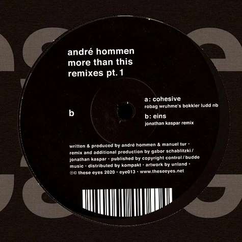 Andre Hommen - More Than This Remixes Part 1