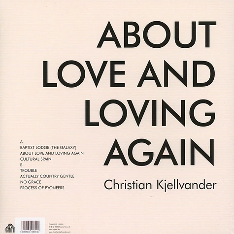 Christian Kjellvander - About Love And Loving Again White Vinyl Edition