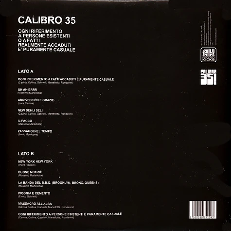 Calibro 35 - Any Resemblance To Real Persons Or Actual Facts Is Purely Coincidental