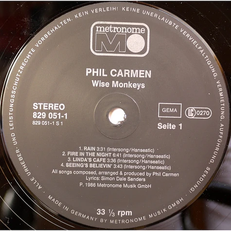 Phil Carmen - Wise Monkeys