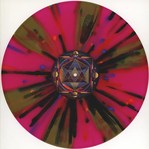 Yob - Our Raw Heart Neon Violet with Gold Pinwheels and Rainbow Splatter Vinyl