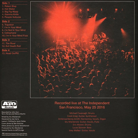 King Gizzard & The Lizard Wizard - Live In San Francisco 16 Black Vinyl Edition