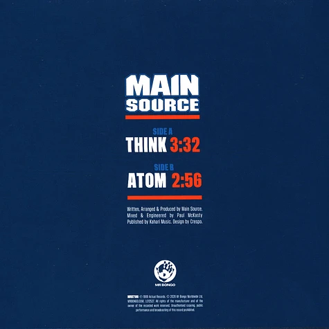 Main Source - Think / Atom Blue Vinyl Edition
