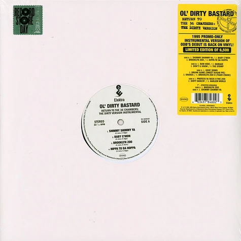 Ol' Dirty Bastard - Return To The 36 Chambers: The Dirty Version (The Instrumentals) Black Friday Record Store Day 2020 Edition