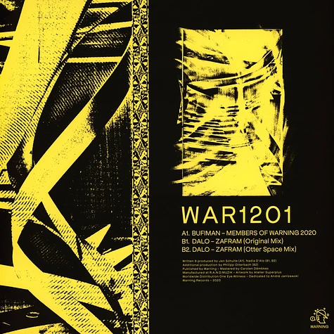 Bufiman & Dalo - WAR1201 Philipp Otterbach Remix