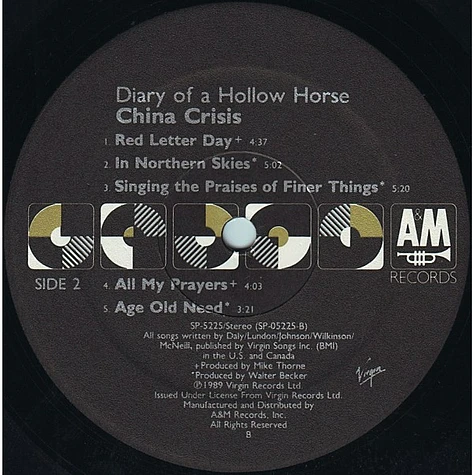 China Crisis - Diary Of A Hollow Horse