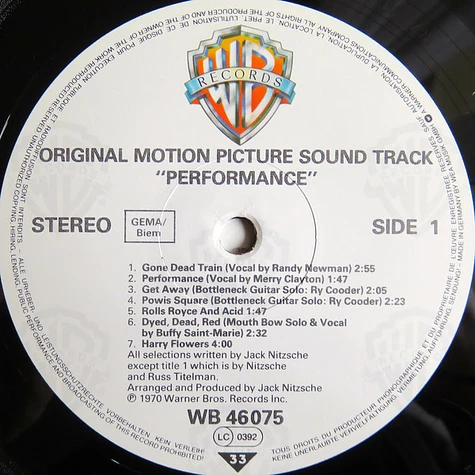 V.A. - Performance: Original Motion Picture Sound Track