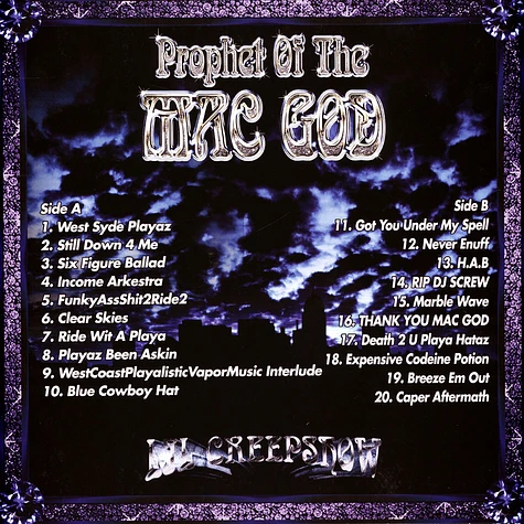 Lil Creepshow - Prophet Of The Mac God Transparent Blue Vinyl Edition
