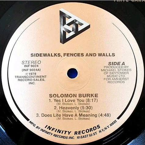 Solomon Burke - Sidewalks, Fences And Walls