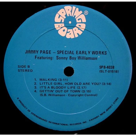 Jimmy Page - Special Early Works Featuring Sonny Boy Williamson