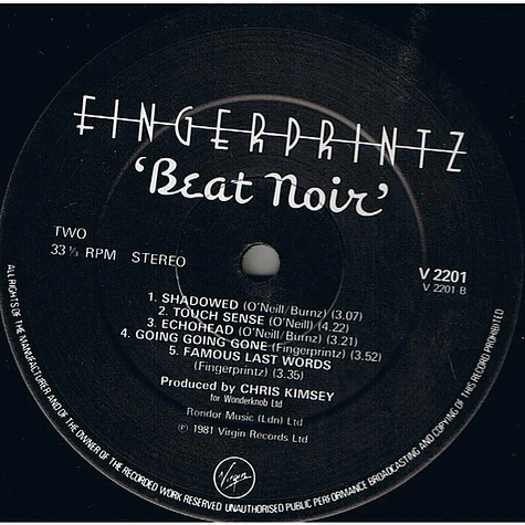 Fingerprintz - Beat Noir