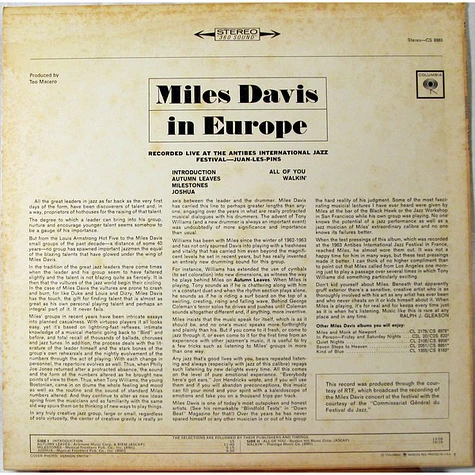 Miles Davis - Miles Davis In Europe