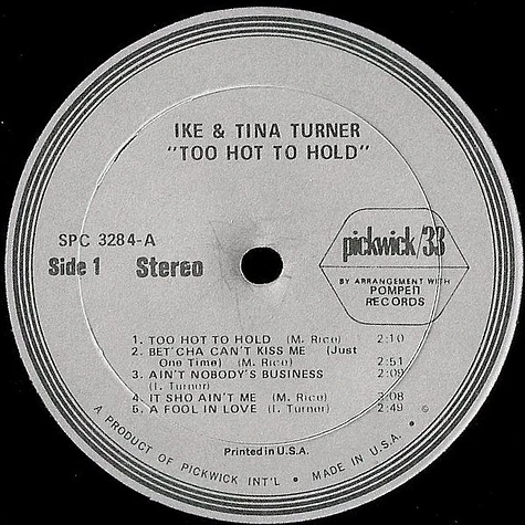 Ike & Tina Turner - Too Hot To Hold