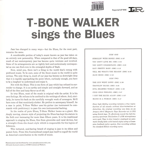 T-Bone Walker Sings The Blues - T-Bone Walker Sings The Blues