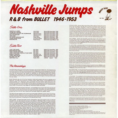 V.A. - Nashville Jumps: R&B From Bullet 1946-1953