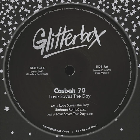 Casbah 73 - Love Saves The Day Danny Krivit & Rahaan Remixes