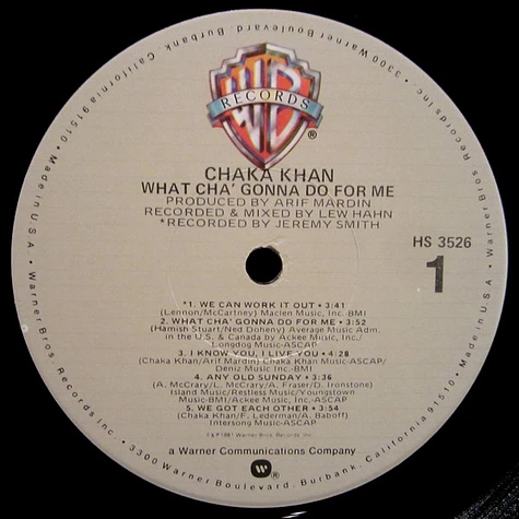 Chaka Khan - What Cha' Gonna Do For Me