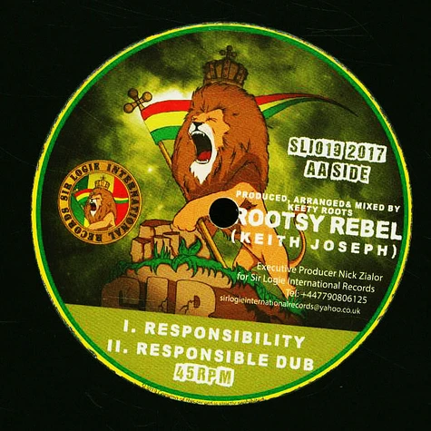 El Indio / Rootsy Rebel - Motherless Children, Dub / Responsibility, Dub