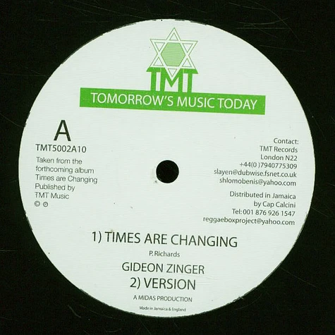 Gideon Zinger Ft. Jackie Mitto - Times Are Changing, Version / Stepping Outa Babylon, Version