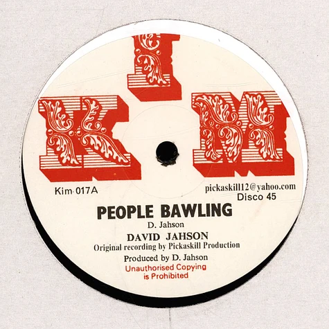 David Jahson & Well Pleased & Satisfied - People Bawling (Extended) / Zion Train (Extended)