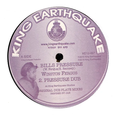 Winston Fergus - Bills Pressure, Dub / Far-I, Dub