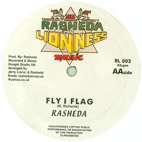 Rasheda - I An I No Fear, Dub / Fly I Flag, Dub