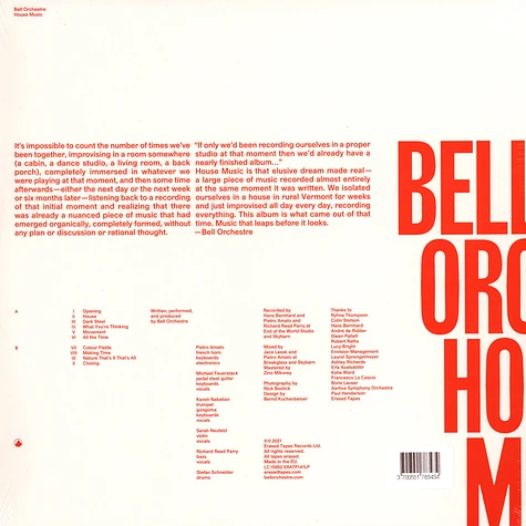 Bell Orchestre - House Music Clear Vinyl Edition