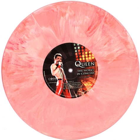 Queen - The Works In Concert Red & White Marbled Vinyl Edition