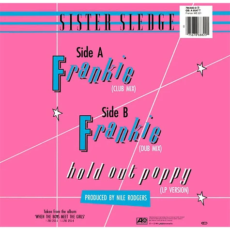 Sister Sledge - Frankie (Club Mix + Dub Mix) / Hold Out Poppy