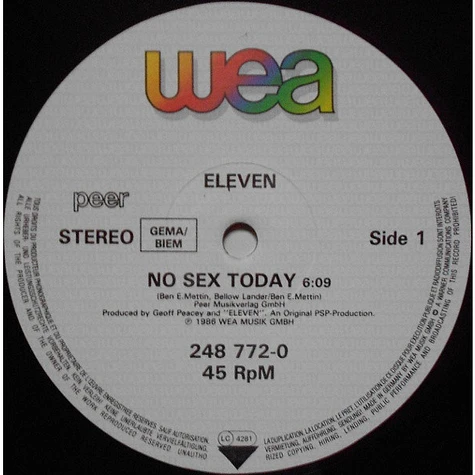 Eleven - No Sex Today