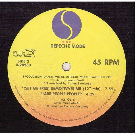 Depeche Mode - Master And Servant (U.S. Black & Blue Version)