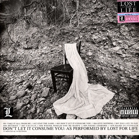 Lost For Life - Don't Let It Consume You Turquise / Black Vinyl Edition