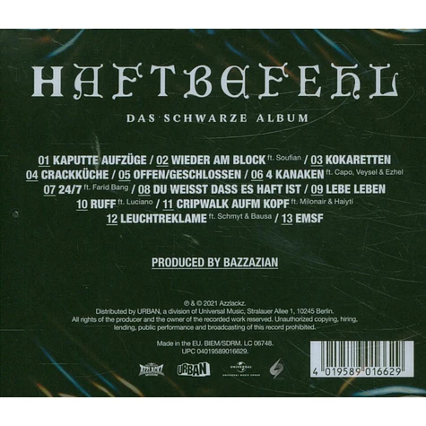 Haftbefehl - Das Schwarze Album