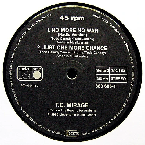 Mirage - No More No War (Remix)