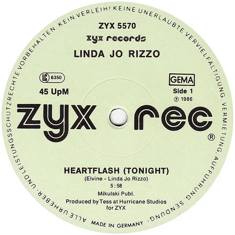 Linda Jo Rizzo - Heartflash (Tonight)