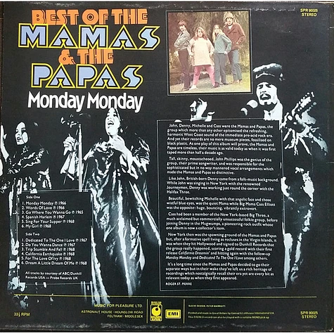 The Mamas & The Papas - Best Of The Mamas & The Papas - Monday Monday
