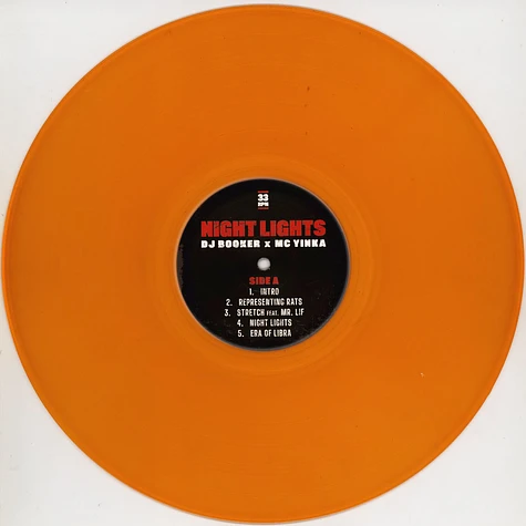 DJ Booker X Mc Yinka - Night Lights Orange Vinyl Edition