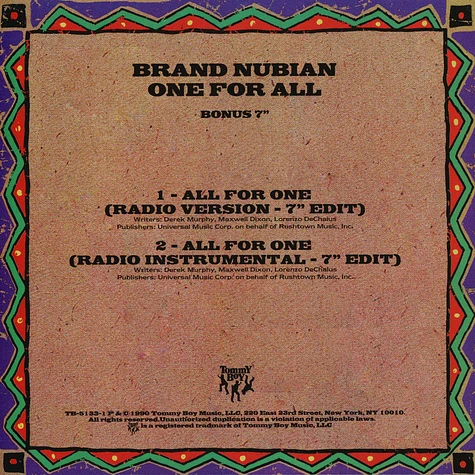 Brand Nubian - One For All 30th Anniversary Edition w/ Seamsplits