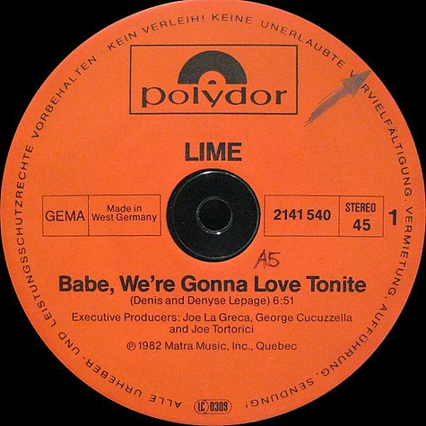 Lime - Babe, We're Gonna Love Tonite / Help Yourself