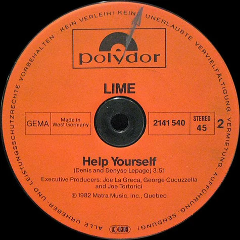 Lime - Babe, We're Gonna Love Tonite / Help Yourself