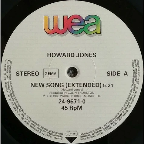 Howard Jones - New Song