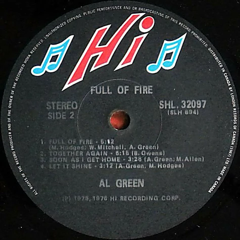 Al Green - Full Of Fire