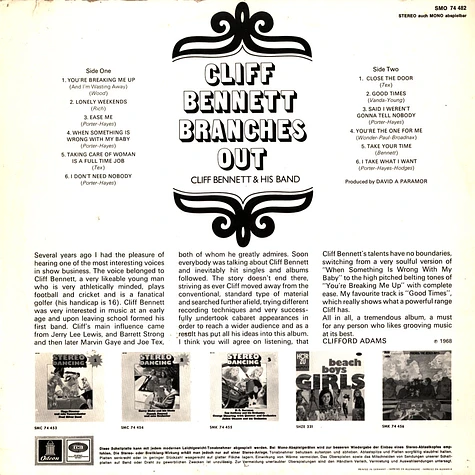 Cliff Bennett & His Band - Cliff Bennett Branches Out