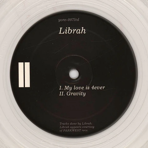 Librah - My Love Is 4ever Crystal Clear Transparent Vinyl Edition