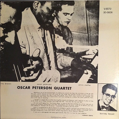 The Oscar Peterson Quartet - Oscar Peterson Quartet #1