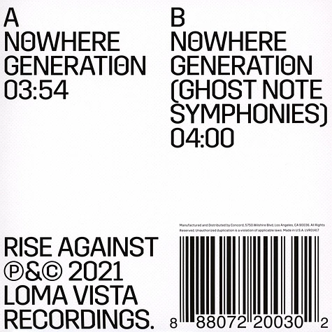 Rise Against - Nowhere Generation