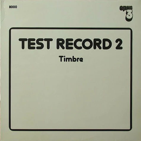 V.A. - Test Record 2 (Timbre)