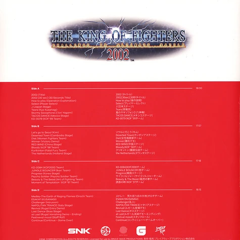 SNK Neo Sound Orchestra - OST The King Of Fighters 2002 - The Definitive Soundtrack Pink & Grey Vinyl Edition